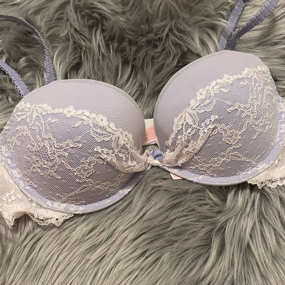 Victoria's Secret Lavender Lace Bra Padded Demi 34C
